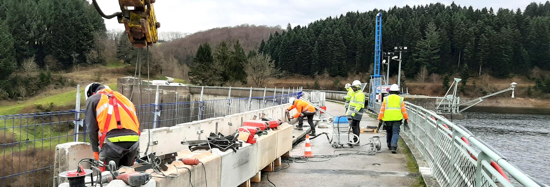 tavaux barrage des cammazes